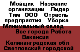 Мойщик › Название организации ­ Лидер Тим, ООО › Отрасль предприятия ­ Уборка › Минимальный оклад ­ 15 300 - Все города Работа » Вакансии   . Калининградская обл.,Светловский городской округ 